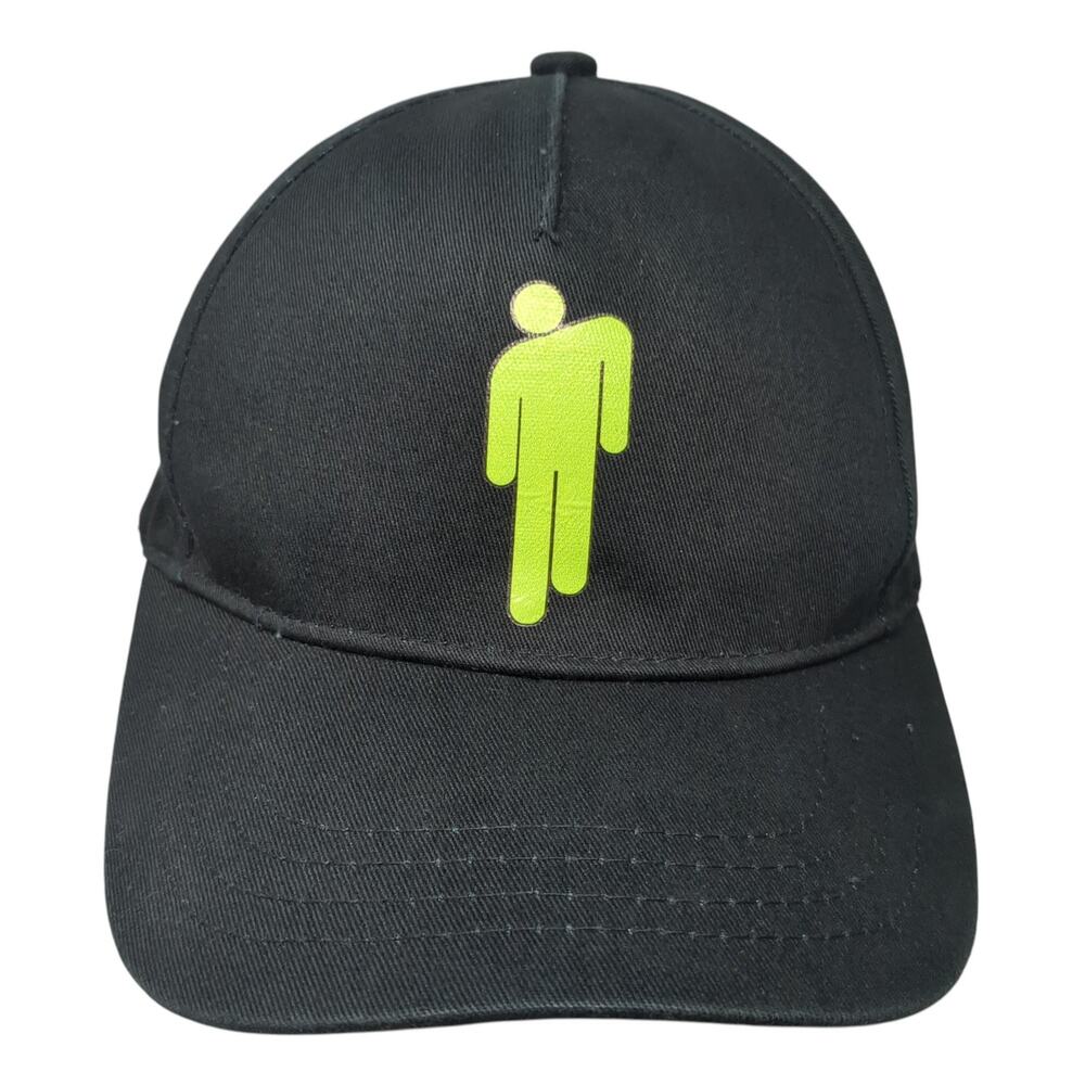 Billie Eilish Strapback 5 Panel Cap Black OS Adjustable Embroidered Three In